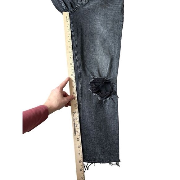 Abercrombie & Fitch Ultra High Rise Ankle Straight Jeans size 30 Washed Gray Dis - Picture 4 of 8